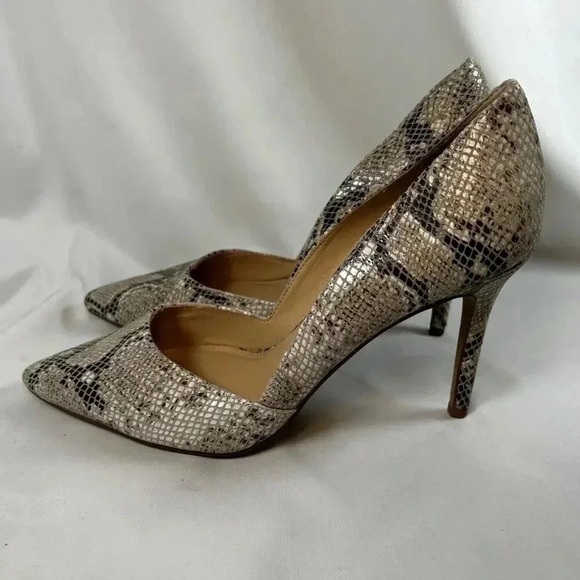 Vince Camuto Abbee D’Orsay Size 9.5 Snakeskin Heels Stilettos Party - Picture 2 of 8